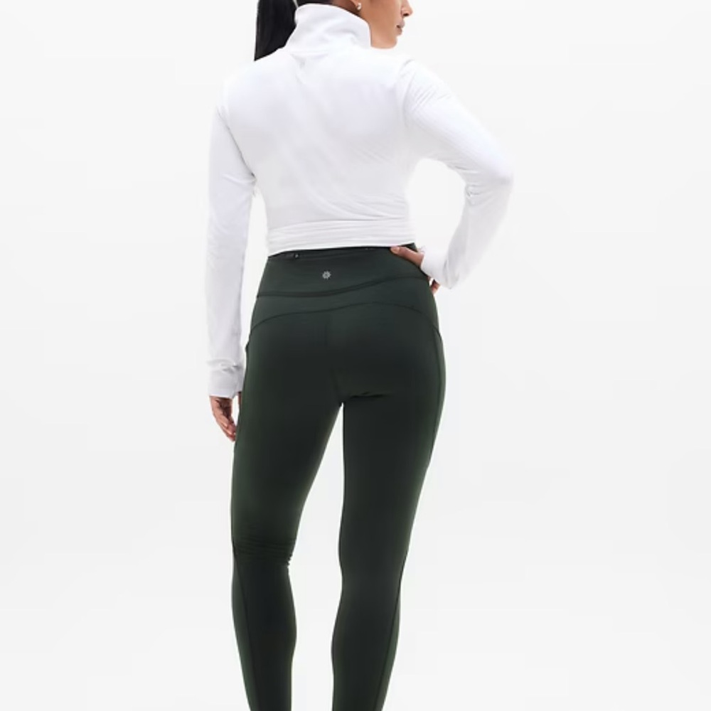 Athleta Altitude Fleeced Tight High-Waist , Blue Athletic Leggings. Small size